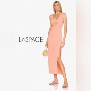L*Space Ribbed Cut-Out Midi Dress Size M